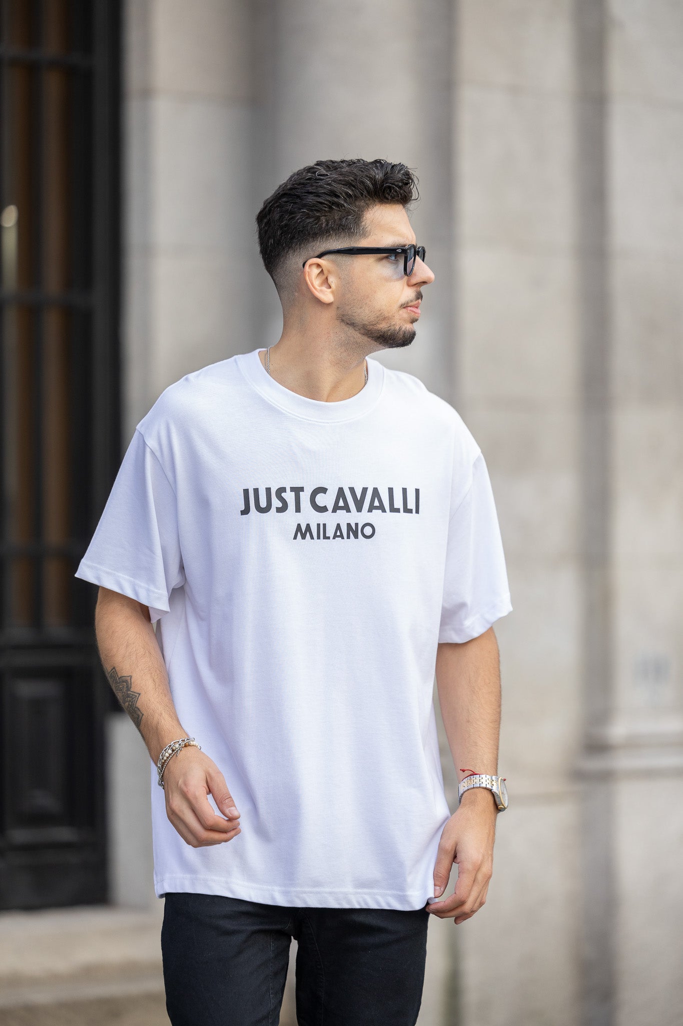 T-shirt Just Cavalli Branca 77OAGH01 FW24