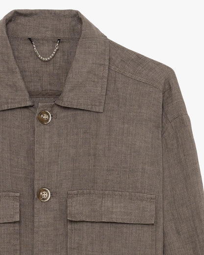 Sobrecamisa Castanho de Linho Gianni Lupo