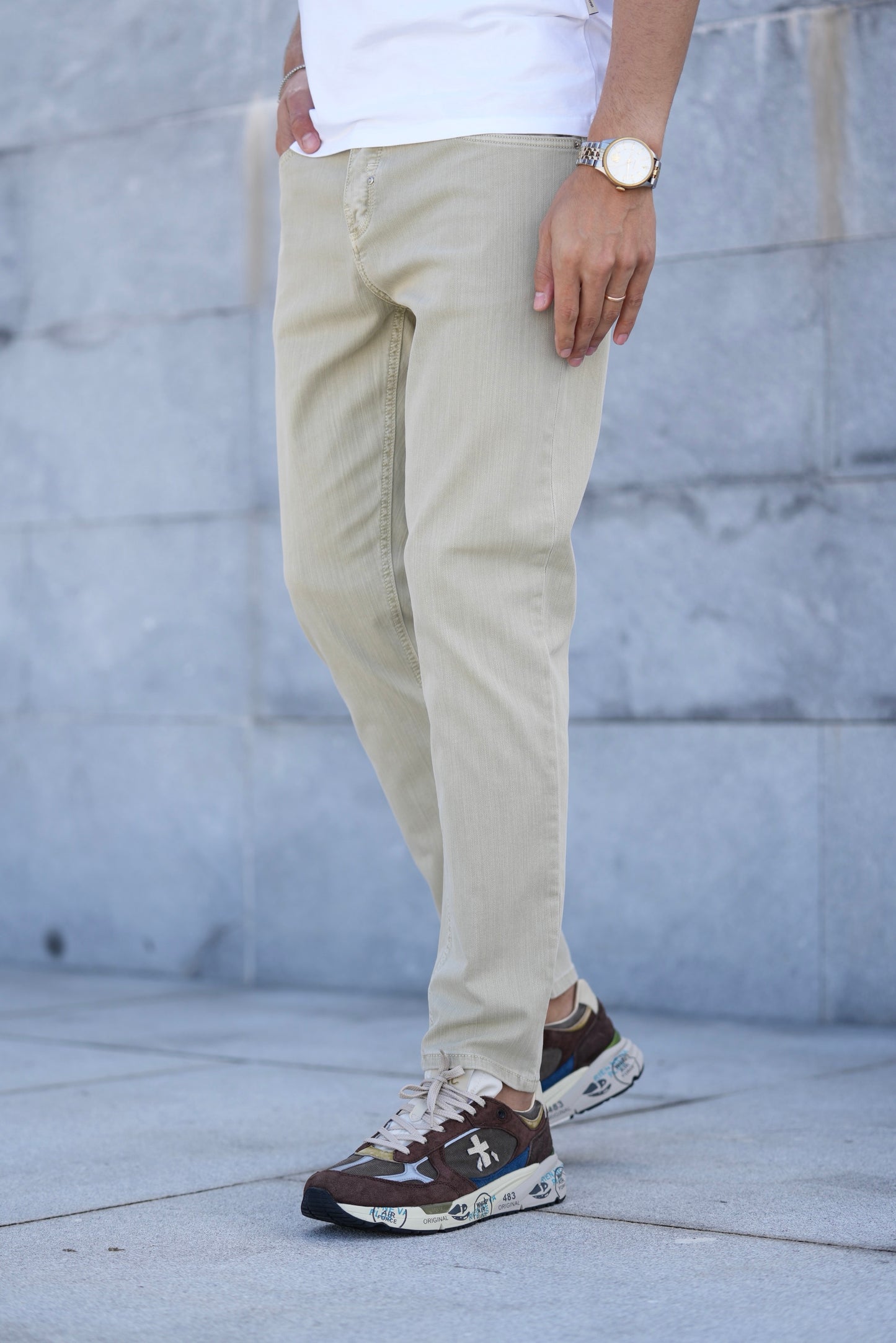 Calça de Ganga Bege Argon