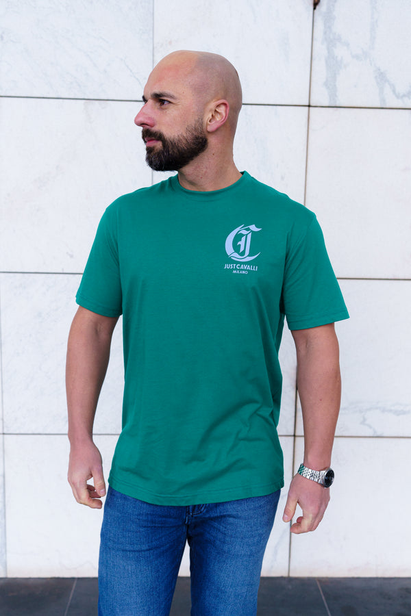 T-shirt Just Cavalli Verde 77OAHT05 FW24