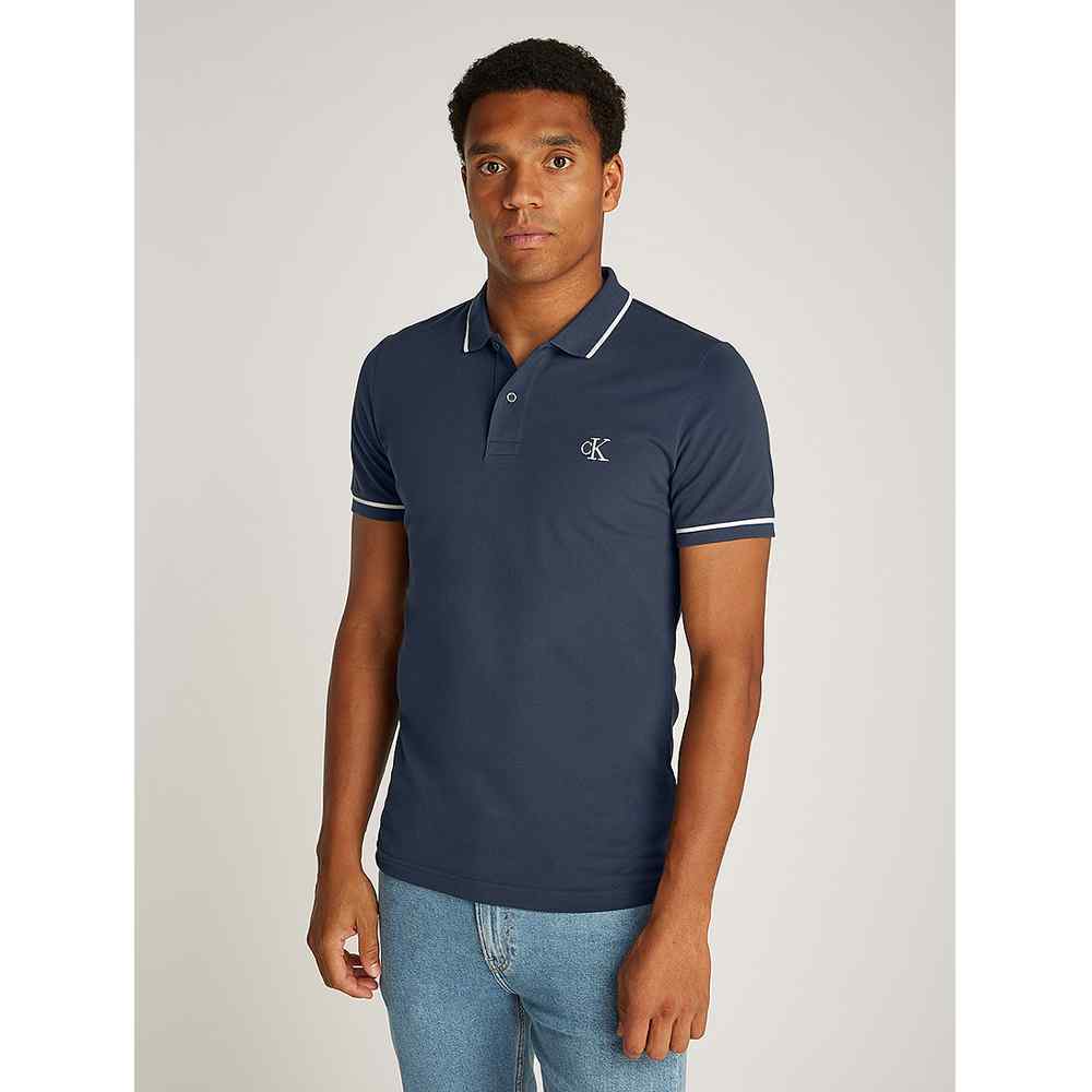 Polo Calvin Klein Azul Marinho J30J315603 FW24