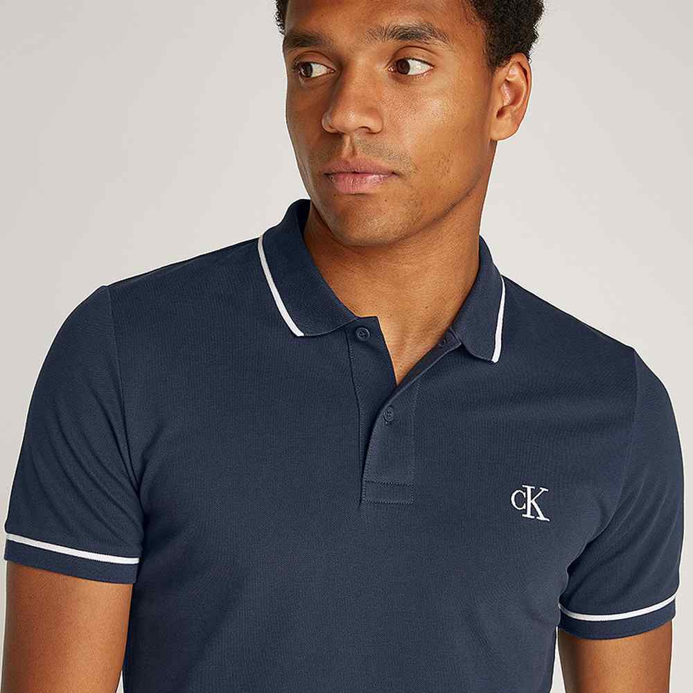 Polo Calvin Klein Azul Marinho SS25