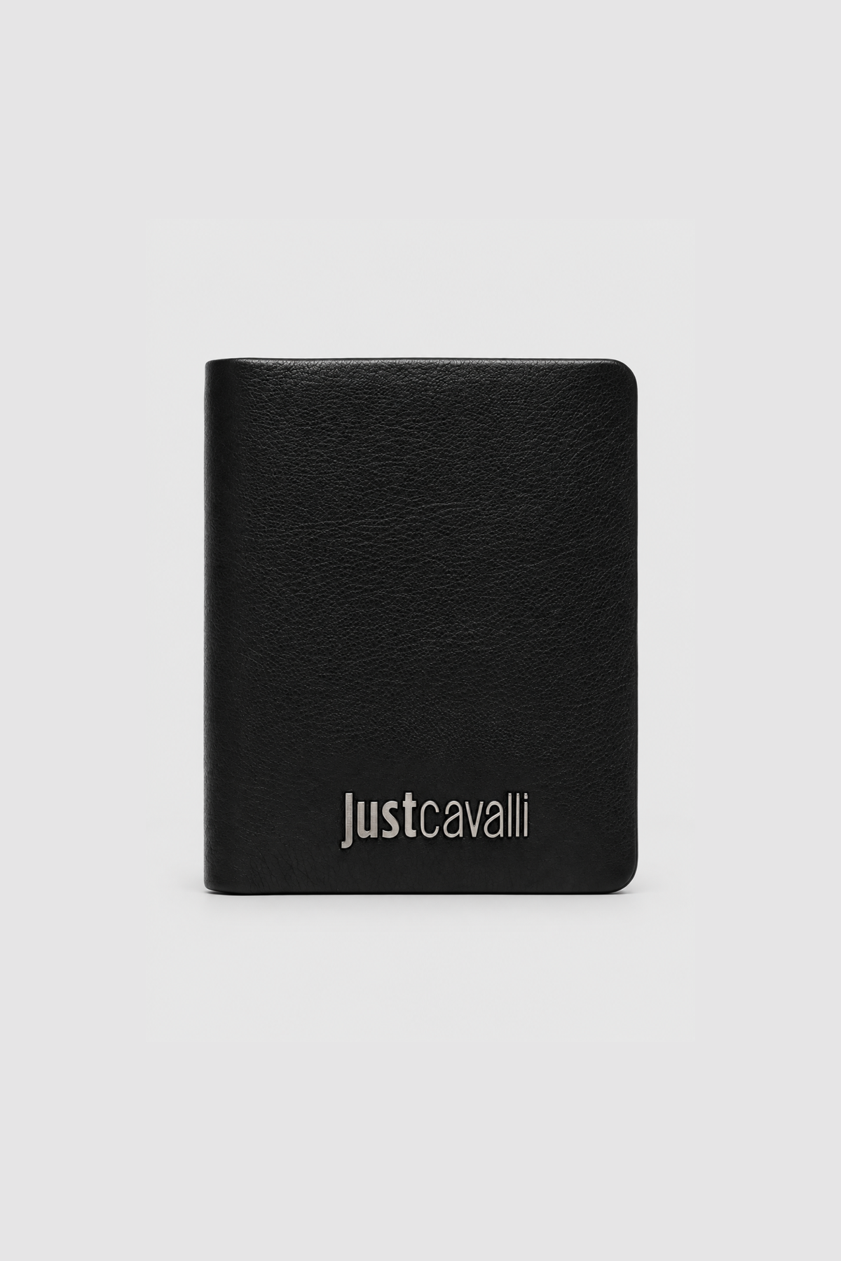 Carteira Vertical Just Cavalli Couro em Preto Just Cavalli