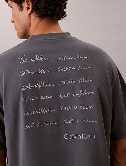 T-shirt Cinza Script Calvin Calvin Klein