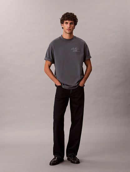 T-shirt Cinza Script Calvin Calvin Klein