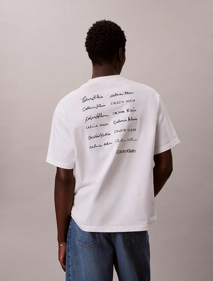 T-shirt Branca Estampada Calvin Klein