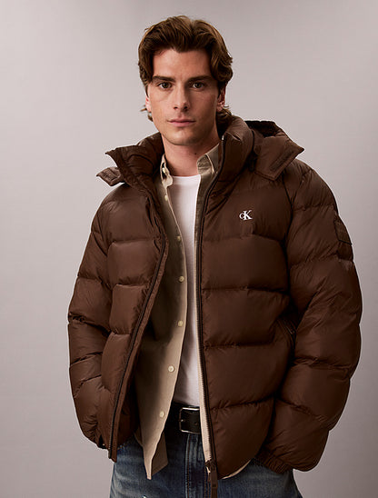 Casaco Acolchoado Calvin Klein Relaxed Fit Castanho Calvin Klein