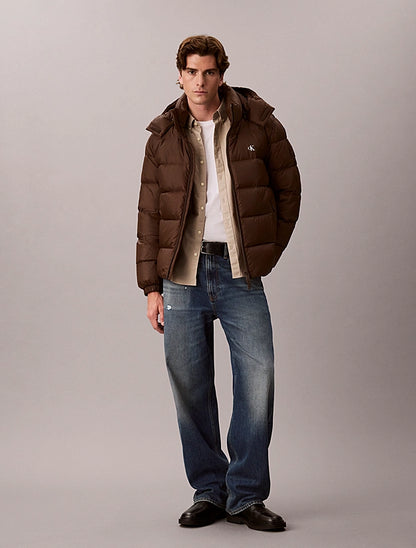 Casaco Acolchoado Calvin Klein Relaxed Fit Castanho Calvin Klein
