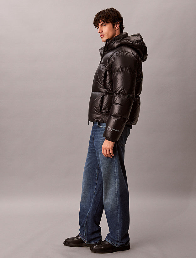 Casaco Puffer Calvin Klein de Penas Preto Calvin Klein