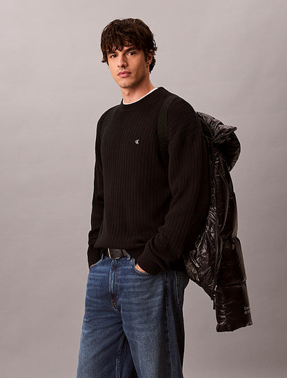 Casaco Puffer Calvin Klein de Penas Preto Calvin Klein