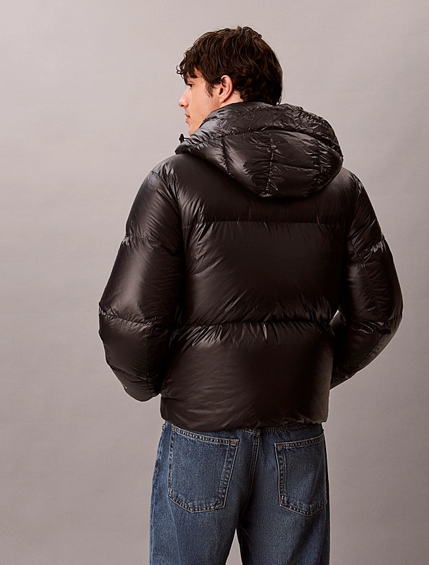 Casaco Puffer Calvin Klein de Penas Preto Calvin Klein