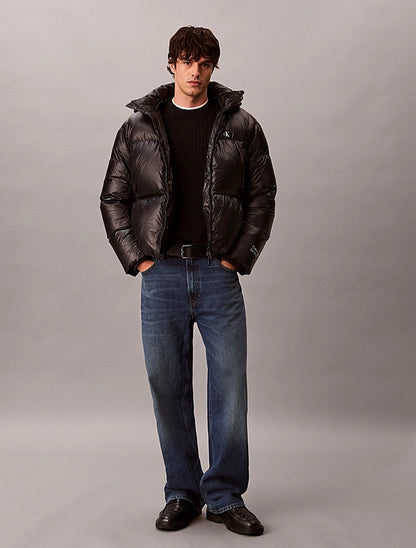 Casaco Puffer Calvin Klein de Penas Preto Calvin Klein