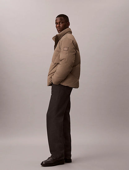 Casaco de Penas Calvin Klein Acolchoado Relaxed Fit Bege Calvin Klein