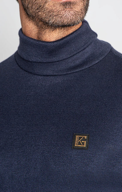 Camisola Gola Alta Azul Gianni Kavanagh GKM006048 FW24 Gianni Kavanagh