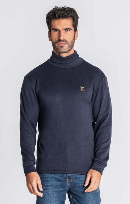 Camisola Gola Alta Azul Gianni Kavanagh GKM006048 FW24 Gianni Kavanagh