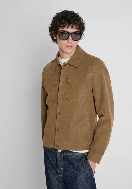 Sobrecamisa Slim-fit Bege