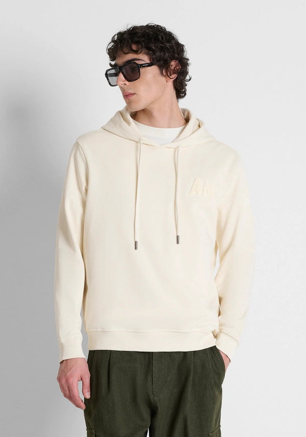 Camisola Com Capuz Bege Relaxed-Fit