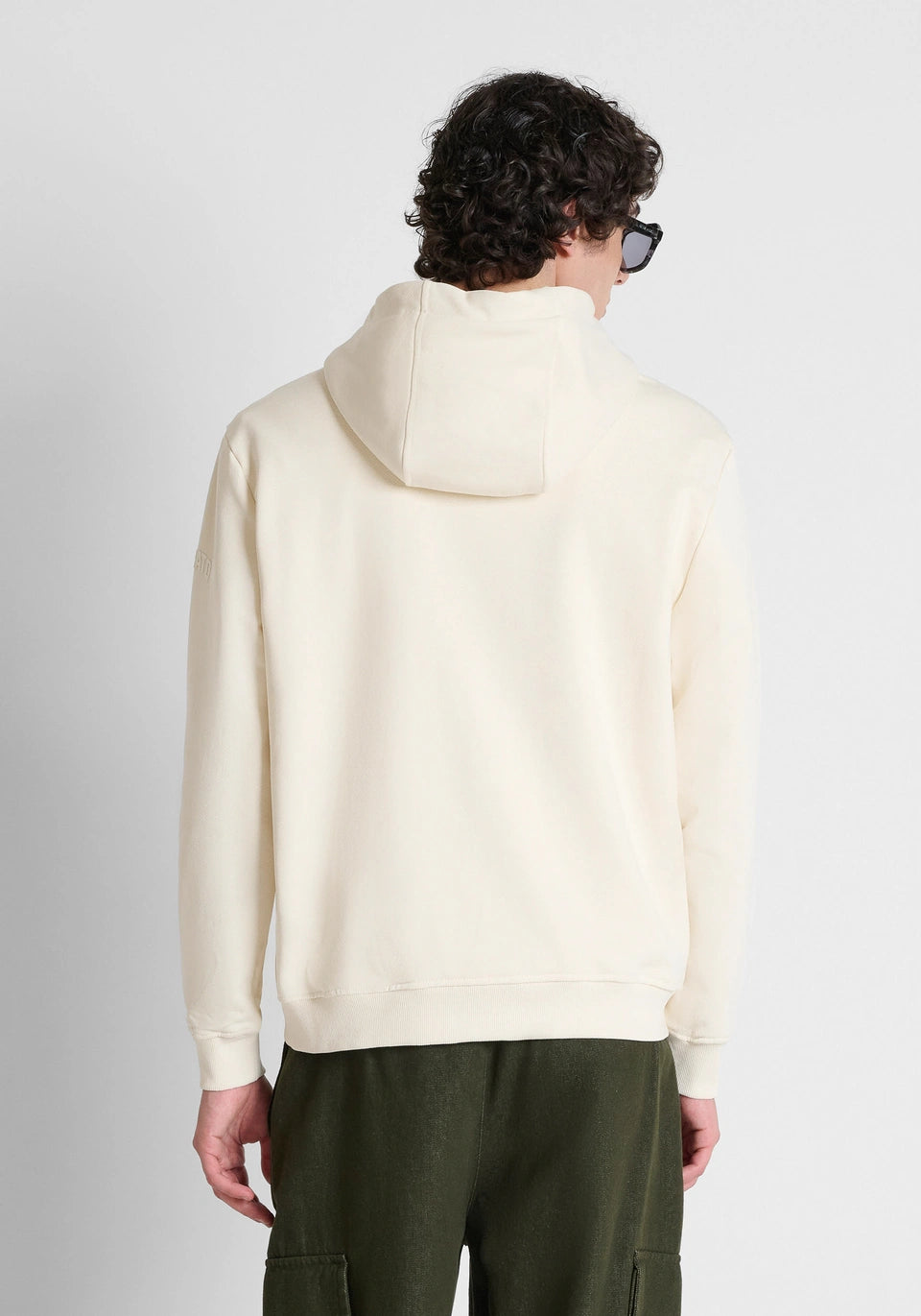 Camisola Com Capuz Bege Relaxed-Fit