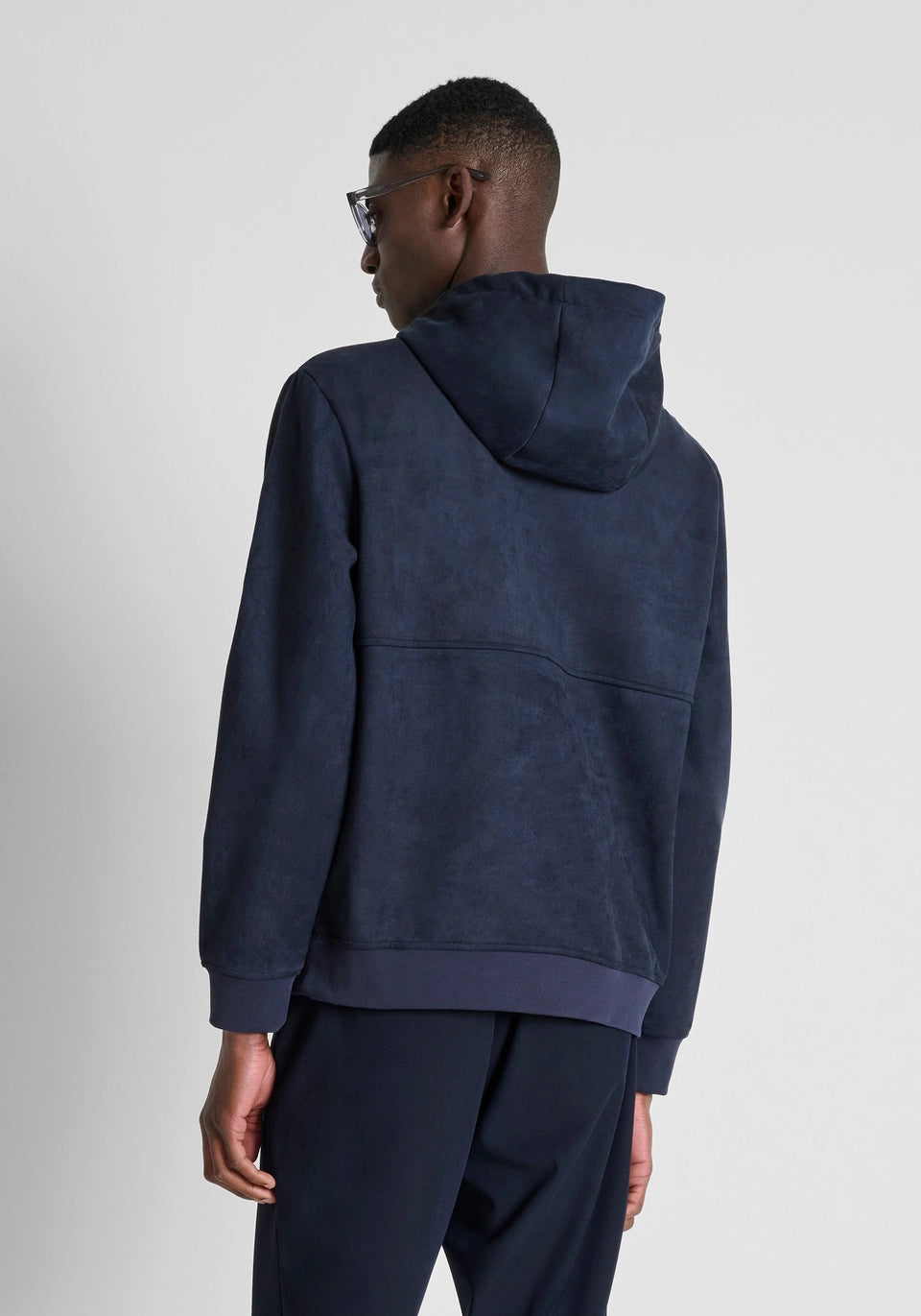 Sweatshirt com Capuz Efeito Camurça Antony Morato Azul Antony Morato