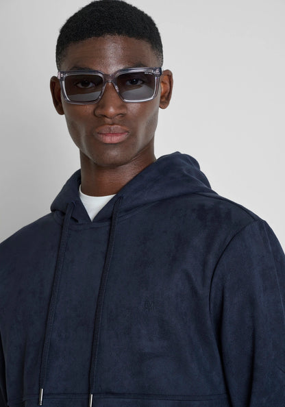 Sweatshirt com Capuz Efeito Camurça Antony Morato Azul Antony Morato