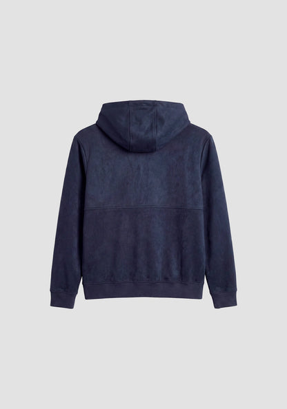 Sweatshirt com Capuz Efeito Camurça Antony Morato Azul Antony Morato