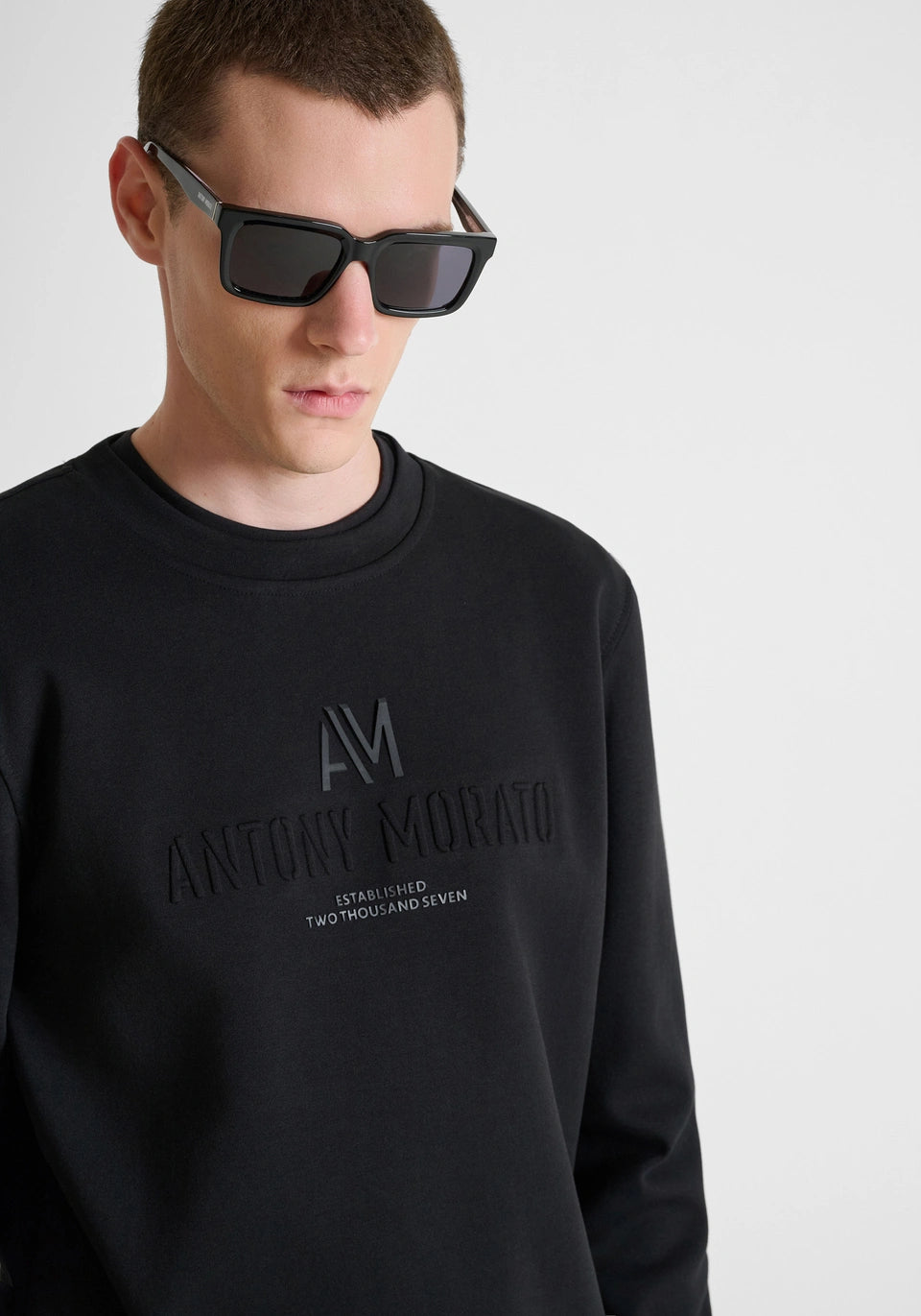 Sweatshirt com Logo Antony Morato Preta Antony Morato