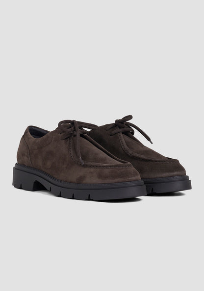 Loafers em Camurça Castanhos com Sola Preta Antony Morato Antony Morato