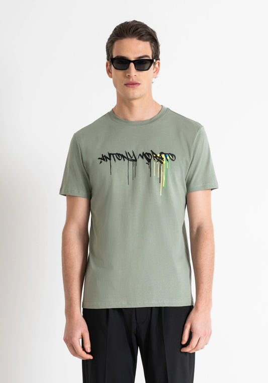 T-shirt Antony Morato MMKS02407 Verde SS24