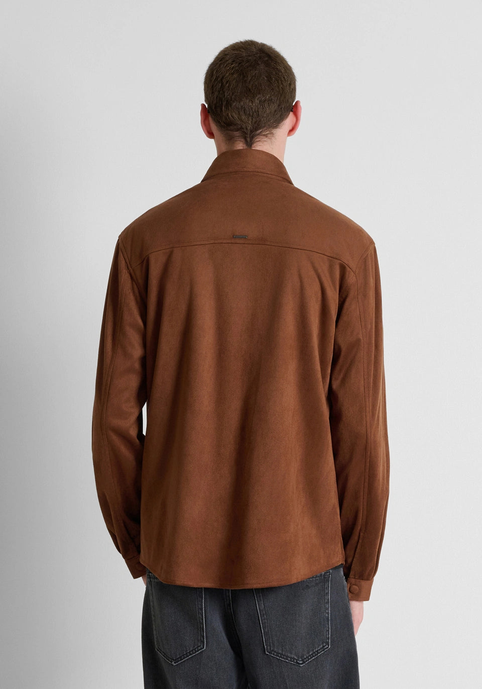 Sobrecamisa Antony Morato Castanho com Efeito Camurça Antony Morato