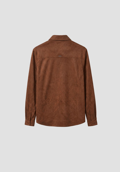 Sobrecamisa Antony Morato Castanho com Efeito Camurça Antony Morato