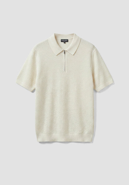 Polo Corte Regular Fit e Fecho Creme Antony Morato