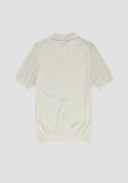 Polo Corte Regular Fit e Fecho Creme Antony Morato