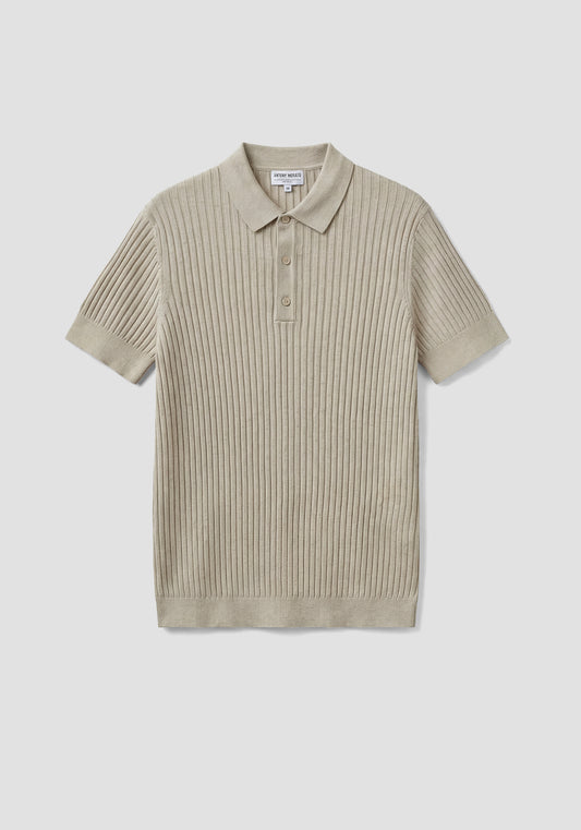 Polo Canelado Bege Antony Morato SS26