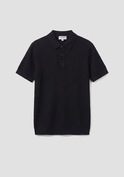 Polo Canelado Preto Antony Morato