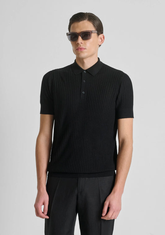 Polo Canelado Preto