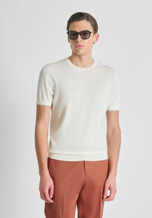T-shirt de Malha Creme Antony Morato SS26