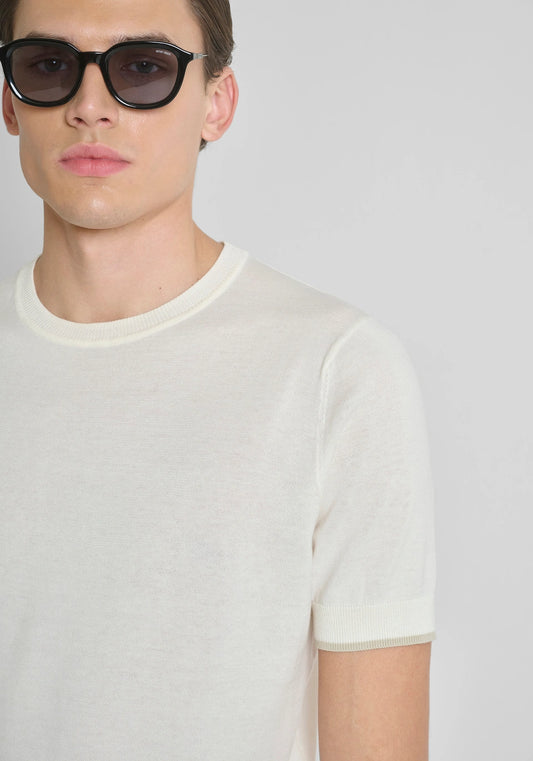 T-shirt de Malha Creme Antony Morato SS26