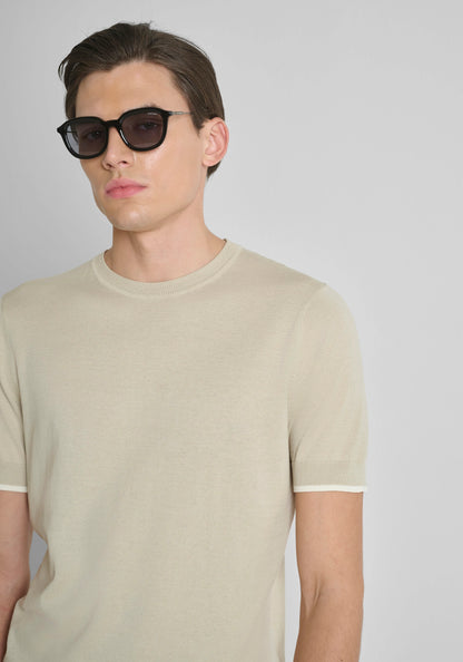 T-shirt de Malha Bege Antony Morato