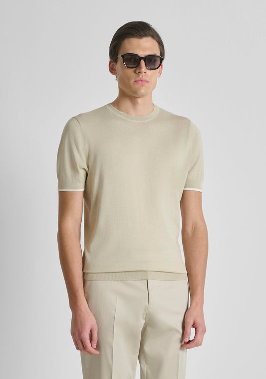 T-shirt de Malha Bege Antony Morato SS26
