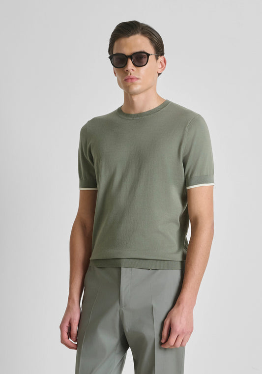 T-shirt de Malha Verde Antony Morato SS26