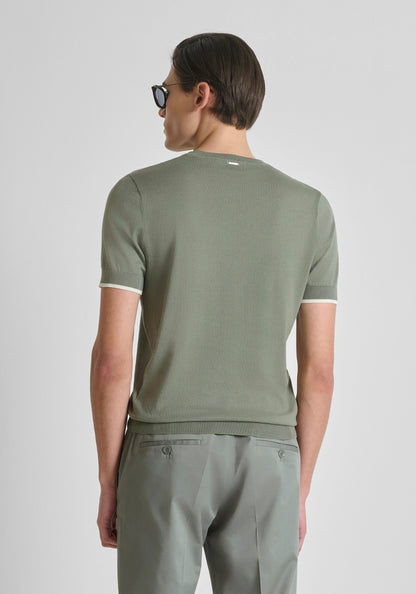 T-shirt de Malha Verde Antony Morato
