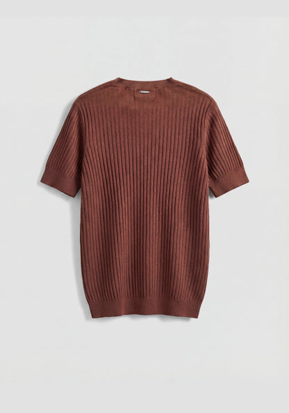 T-shirt Malha Canelada Terracota Antony Morato