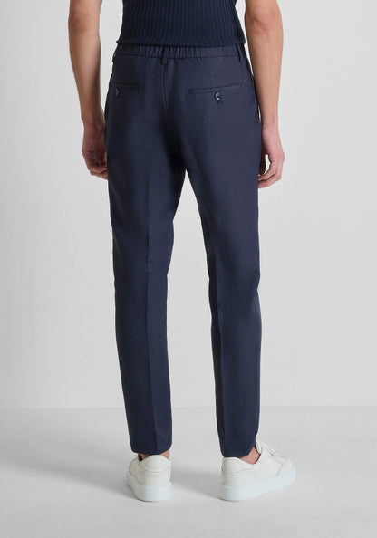Calça de Fato Azul em Linho Antony Morato