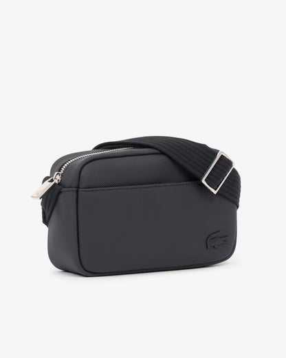Mala a tiracolo Com Textura Petit Piqué Lacoste Preto Lacoste