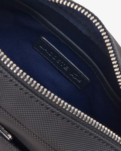 Mala a tiracolo Com Textura Petit Piqué Lacoste Preto Lacoste