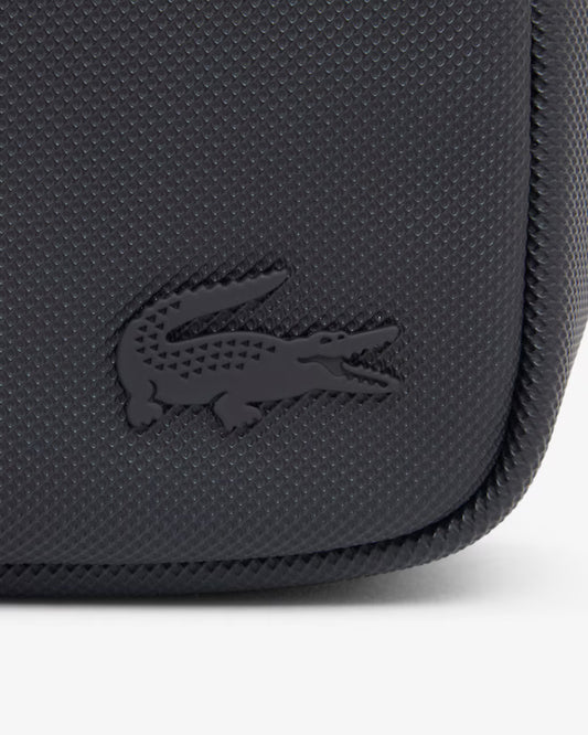 Mala a tiracolo Com Textura Petit Piqué Lacoste Preto Lacoste