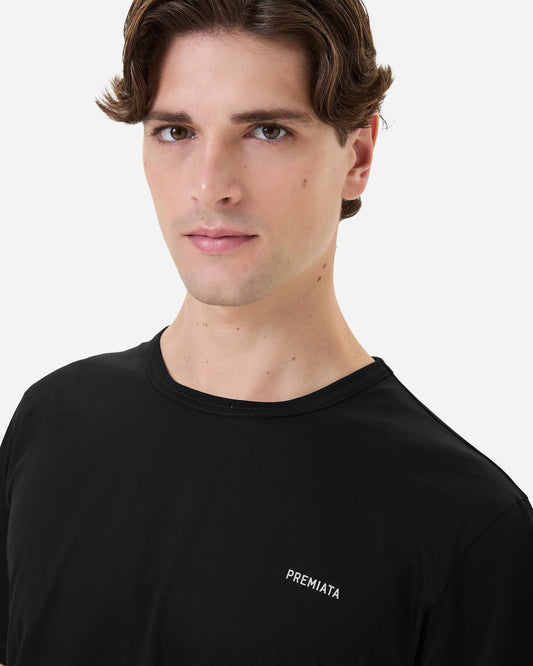 T-shirt Preta com Logótipo