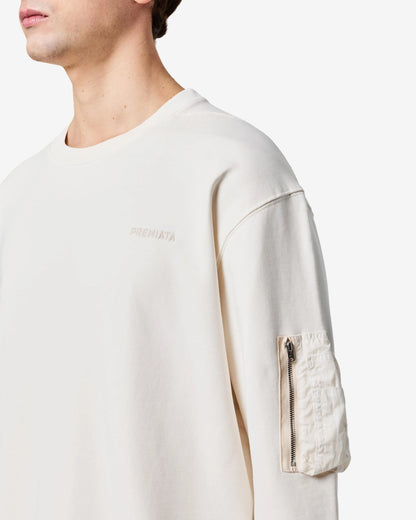 Sweatshirt Creme em Algodão Premiata