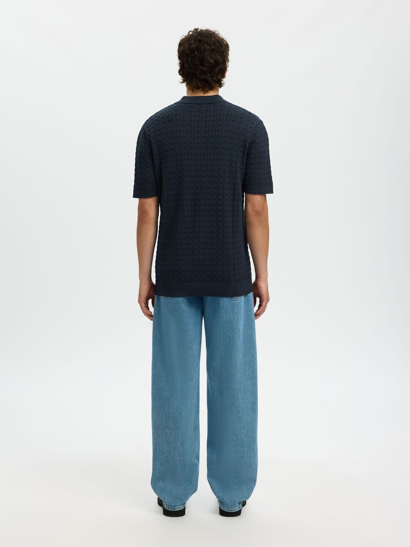 Polo Malha Azul Selected SS26