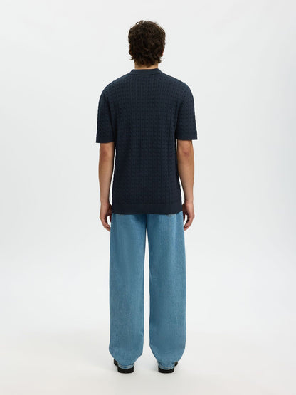 Polo Malha Azul Selected SS26 Selected